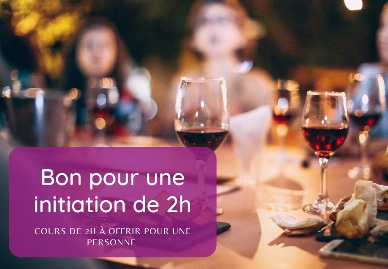 Bon pour une initiation à la dégustation de 2h30 (A offrir)