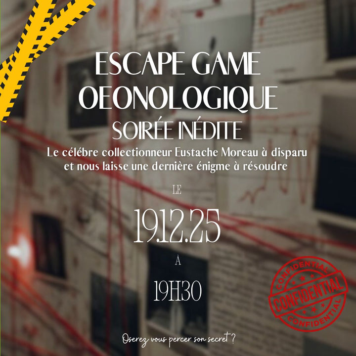Escape game oenologique : le 19 décembre 2025 au Cutting Club à Dothémare